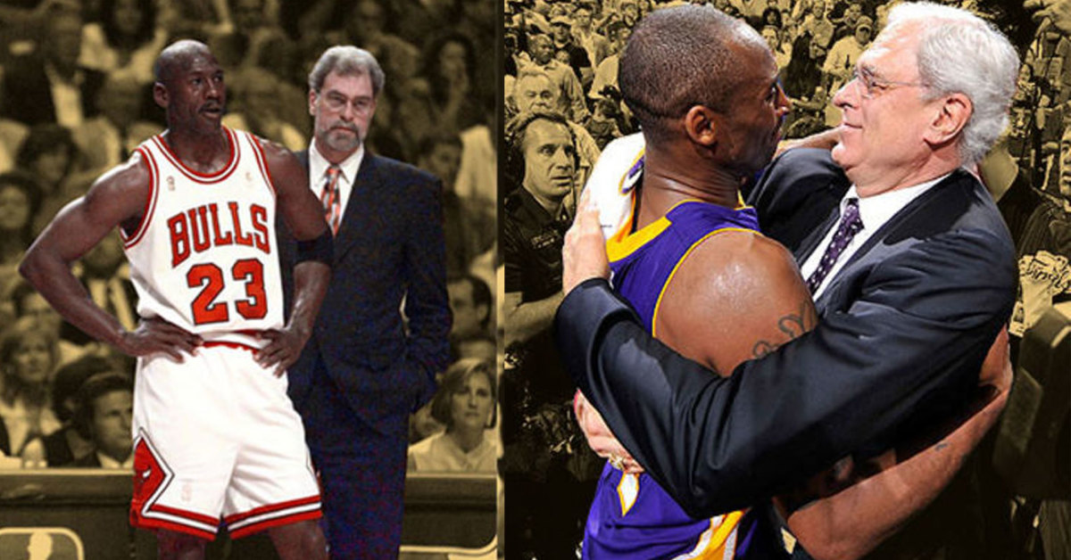 Coach Phil Jackson, Michael Jordan, and Kobe Bryant