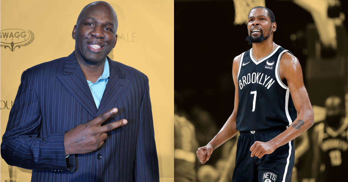 Olden Polynice and Kevin Durant