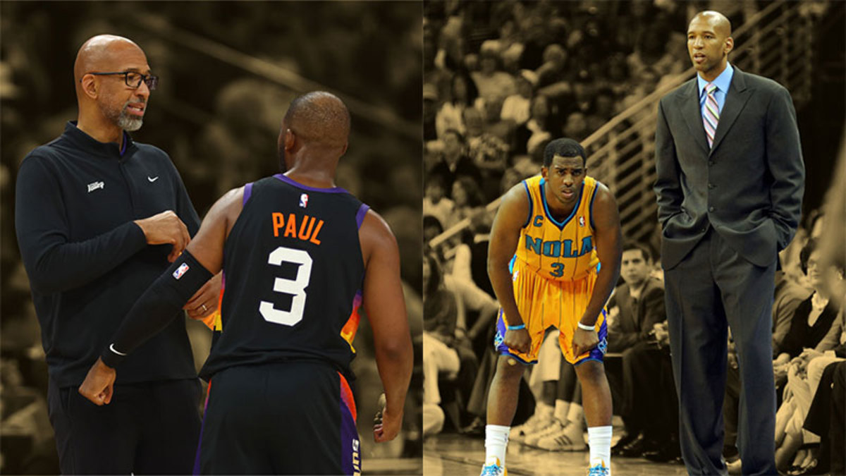 Phoenix Suns coach Monty Williams and point guard Chris Paul, New Orleans Hornets