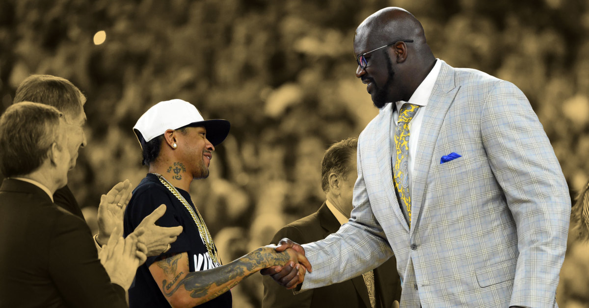 Shaquille O'Neal on guarding Allen Iverson: "I could've blocked his