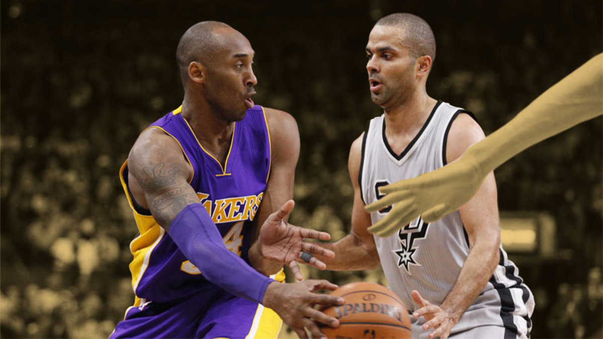 Los Angeles Lakers small forward Kobe Bryant and San Antonio Spurs point guard Tony Parker