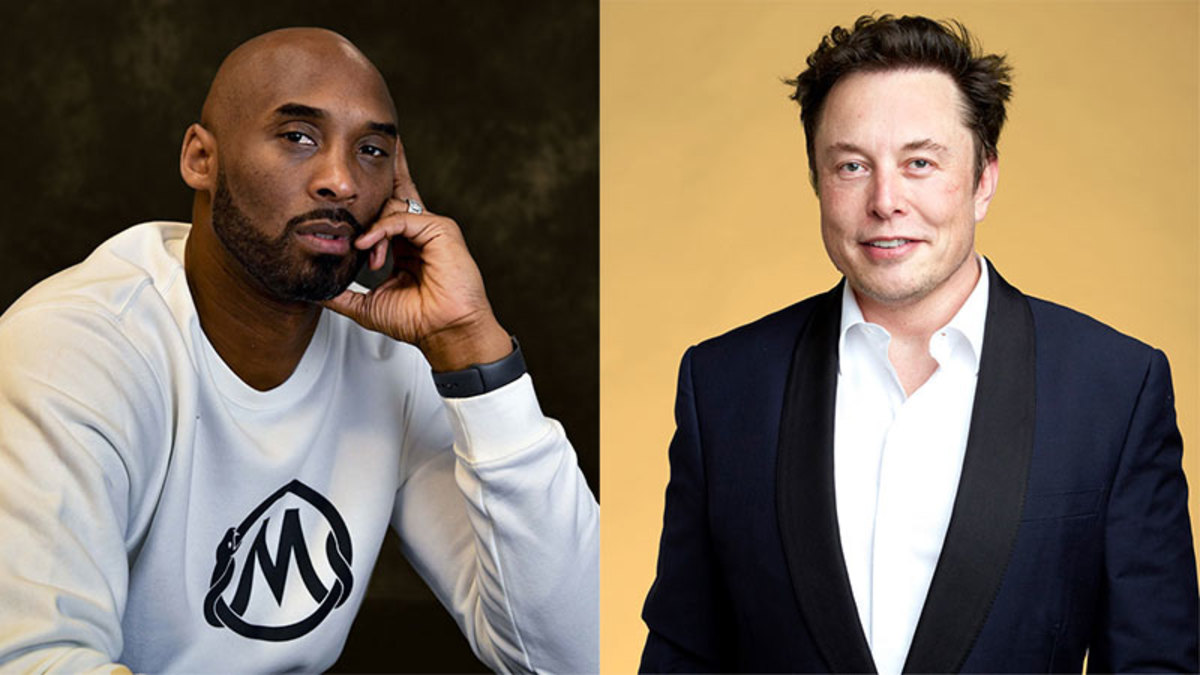 Los Angeles Lakers legend Kobe Bryant and Elon Musk