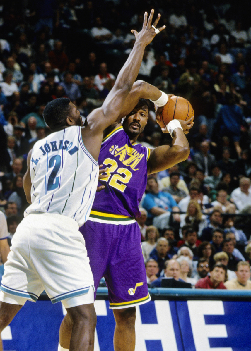 Larry Johnson had his fair share of battles with Karl Malone, who he considered the greatest power forward when he played in the NBA