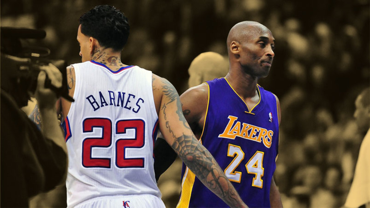 Los Angeles Lakers shooting guard Kobe Bryant and Los Angeles Clippers small forward Matt Barnes