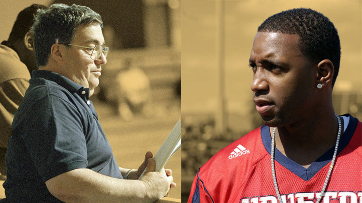 Chicago Bulls general manager Jerry Krause and Tracy McGrady