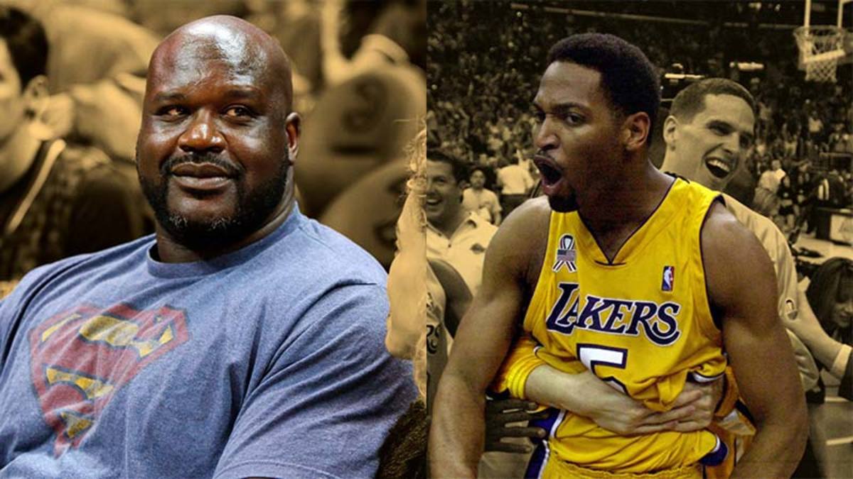 Shaquille O'Neal and former Lakers' forward Robert Horry