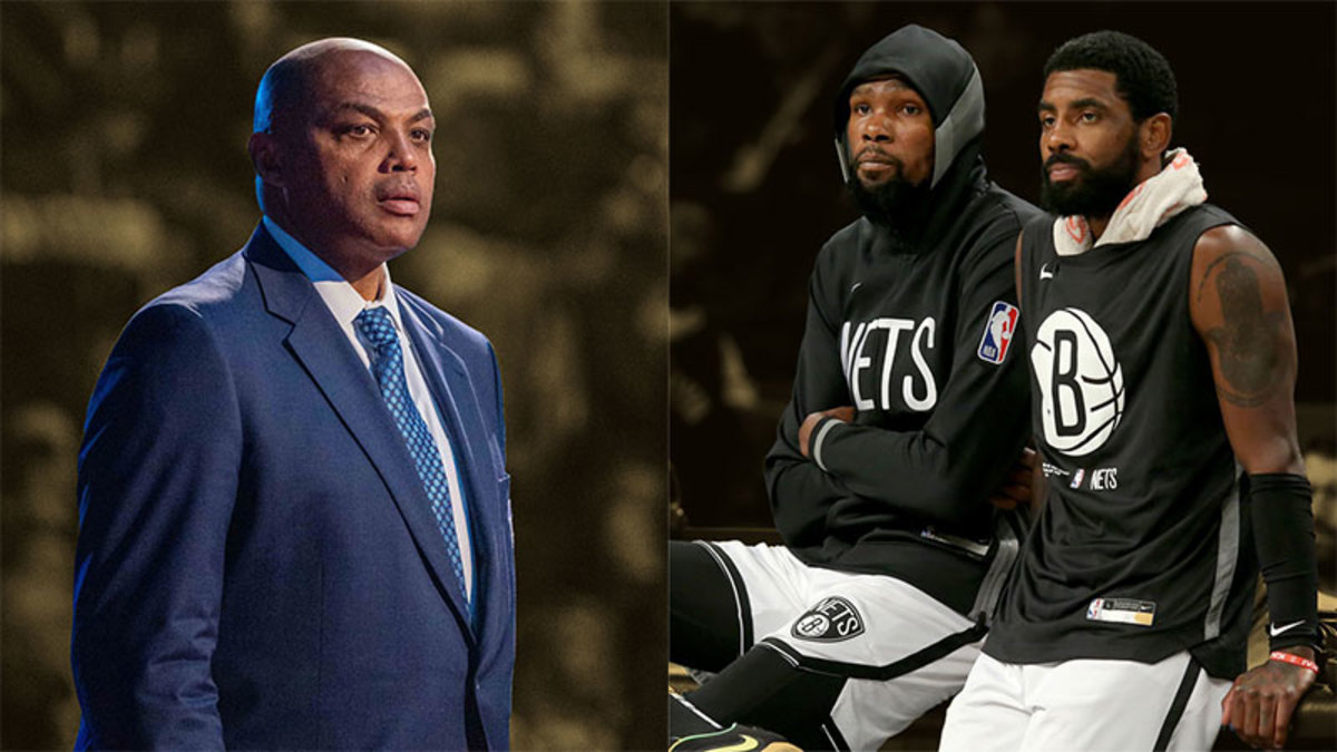 Inside the NBA analyst Charles Barkley, Brooklyn Nets forward Kevin Durant and guard Kyrie Irving