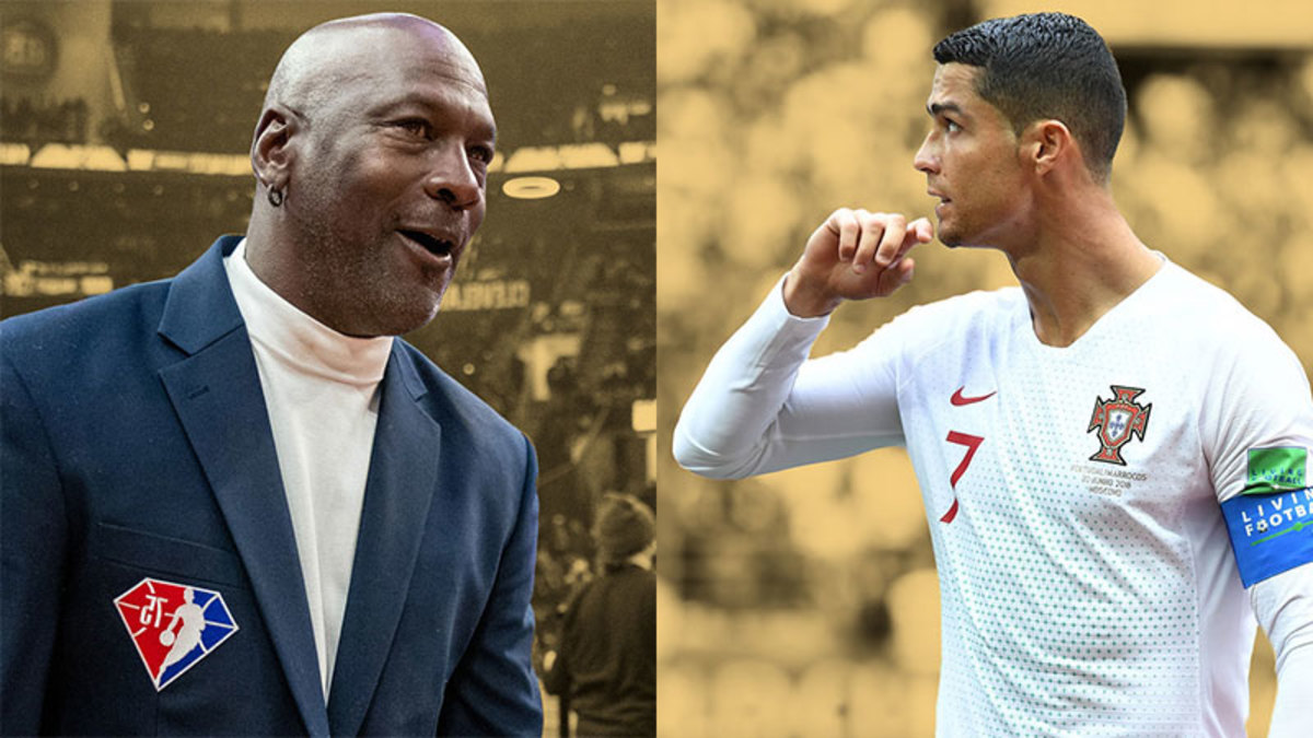 NBA great Michael Jordan and Cristiano Ronaldo