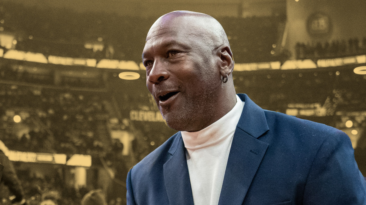 Michael Jordan in 2022 at the NBA 75th Anniversary Team induction ceremony