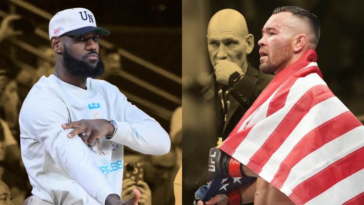 Colby Covington tells LeBron James to 'leave America' after NBA star was  seen sitting during National Anthem