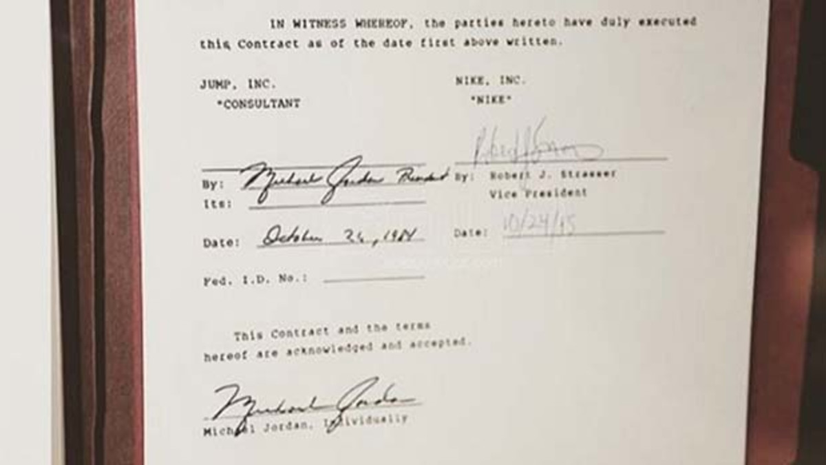 michael jordan's nike deal
