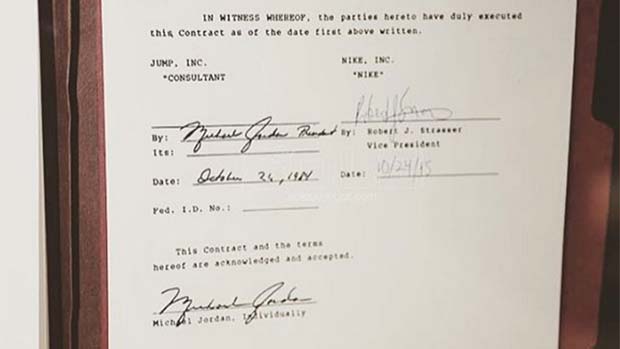 michael jordan first nike deal