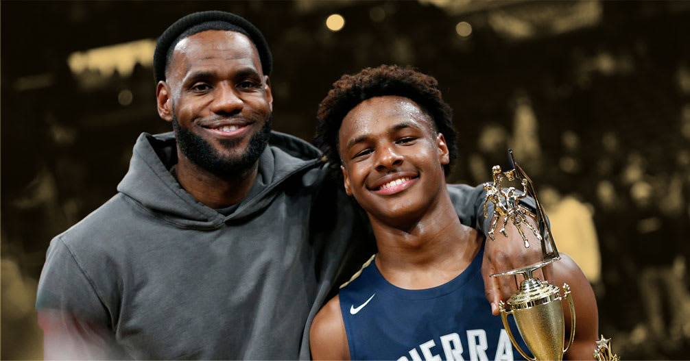 bronny james aau team