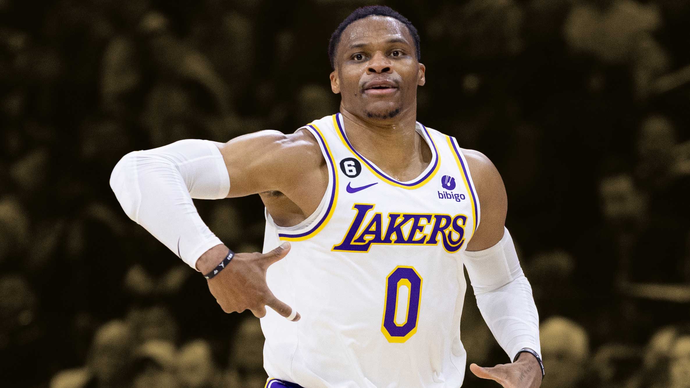 russell westbrook in lakers uniform
