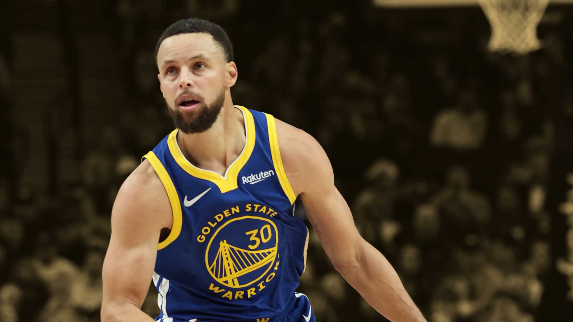 Golden State Warriors guard Stephen Curry (30) dribbles the ball against the Portland Trail Blazers during the first half at Moda Center.
